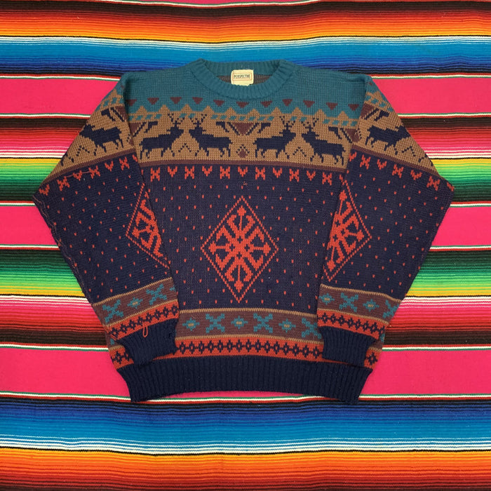 Vintage Perspective Knit Sweater. X-Large