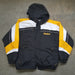 Vintage NFL Pittsburgh Steelers hooded Insulated Zip Up Jacket. Large