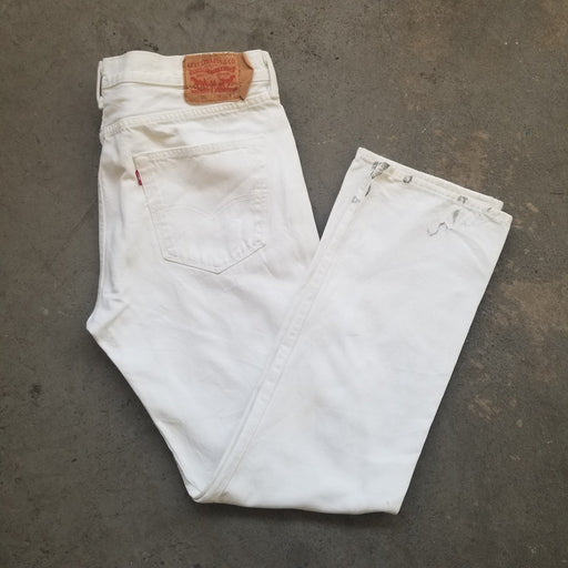 Levi's White denim 501 Jeans. 36"