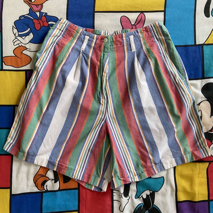 Vintage Vertical Striped Shorts. Size 12