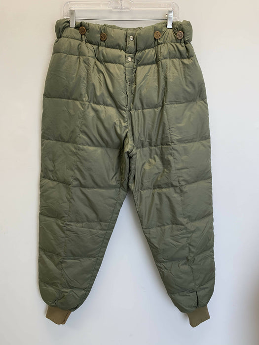 Vintage Goose Down Insulated Joggers. X-Large
