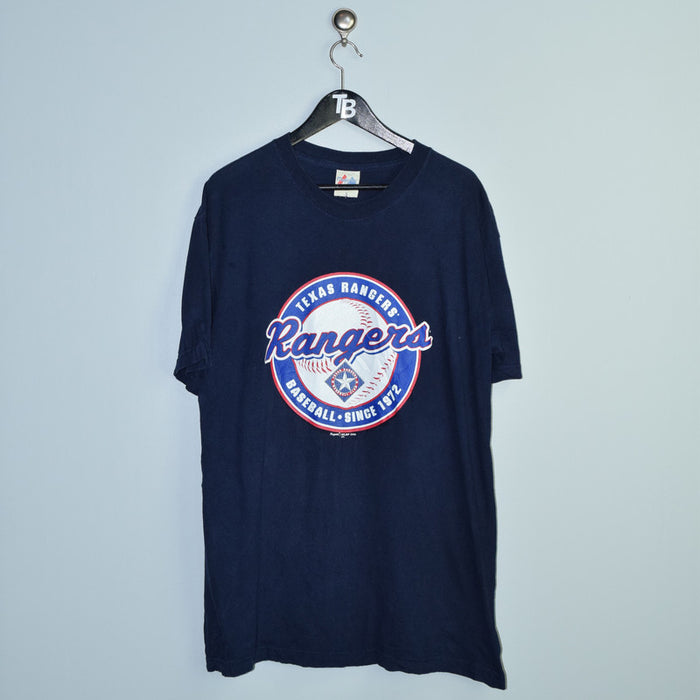 Vintage Majestic Texas Rangers Baseball T-Shirt. Large