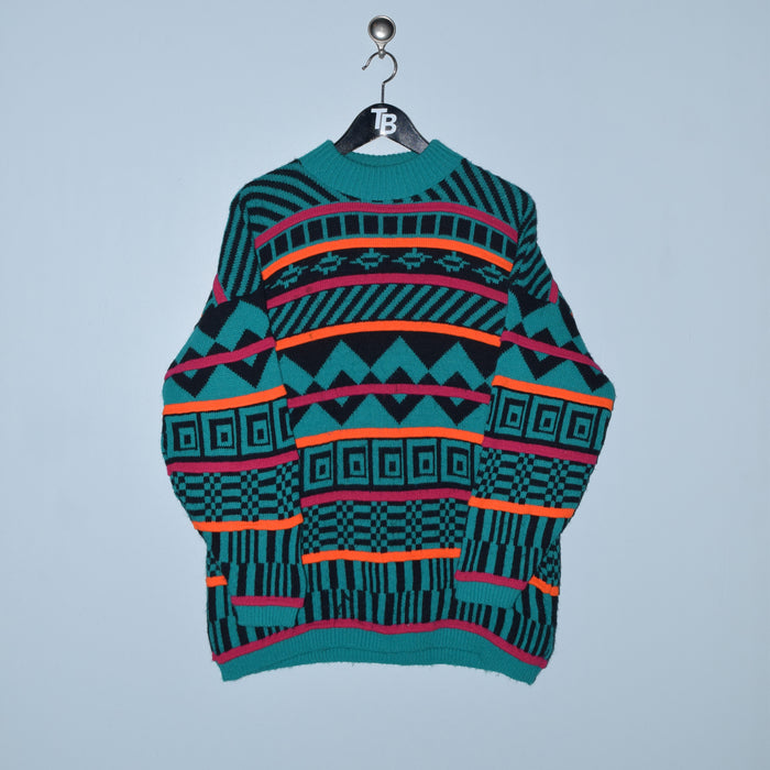 Vintage 70s Knit Sweater. Large