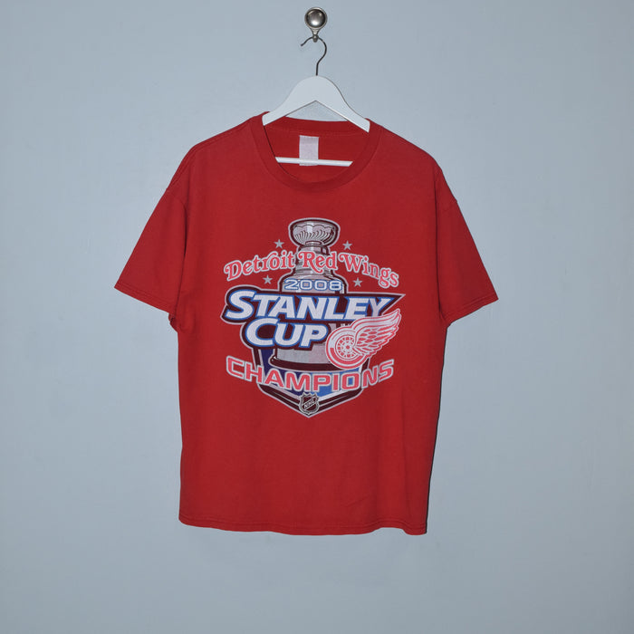 Detroit Red Wings 2008 Stanley Cup Champions T-Shirt - Large