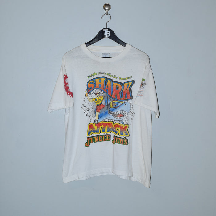 Vintage Jungle Jim's Shark Attack T-Shirt. Large