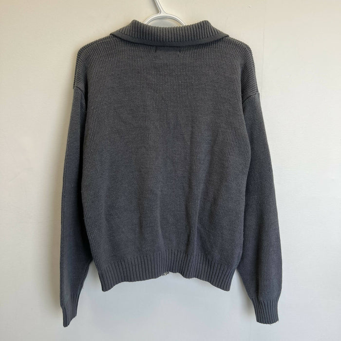 Vintage Private Club Zip-Up Sweater. Medium
