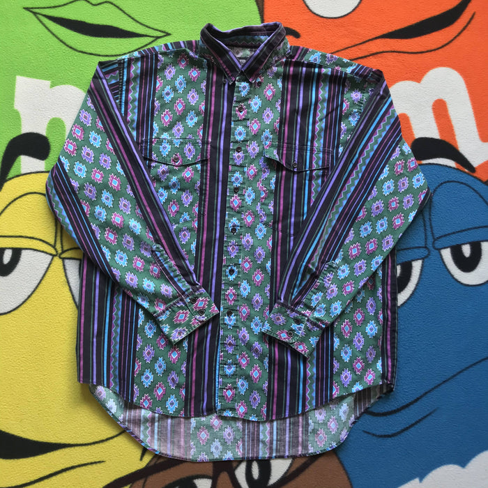 Vintage Western Button-Up. X-Large