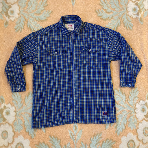 Vintage Levi's Plaid Zip Up Shirt. L