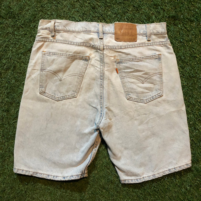 Vintage Levi's 505 Orange Tab Denim Shorts. 36