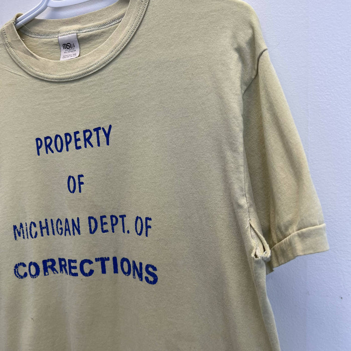 Vintage 1980s Michigan Dept. of Corrections Tee. Large