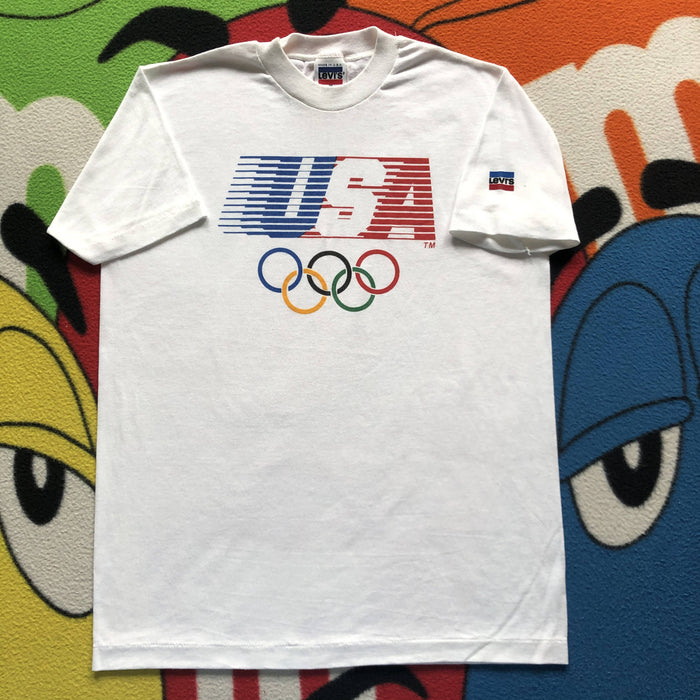 Vintage 80’s Levi’s USA Olympics Tee. Small