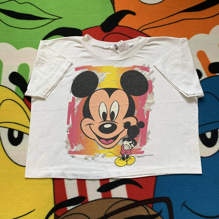 Vintage Mickey Mouse Crop Top. Small