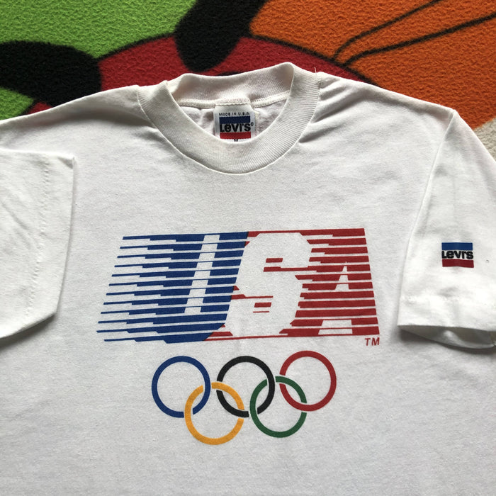 Vintage 80’s Levi’s USA Olympics Tee. Small